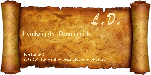 Ludvigh Dominik névjegykártya